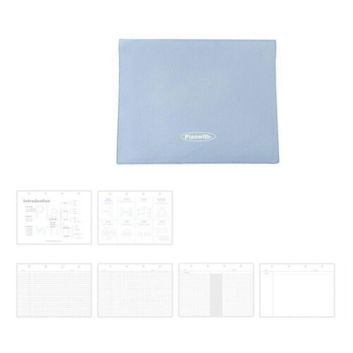 (Blue) Refillable Binder Planner Leather Journal Notebook, Undated Appointment Book Journal Notebook for Notes Plans Mind Map  Milk tea color
