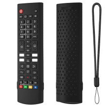 (Black) Silicone Cover for AKB76040302 TV Remote, Washable Anti Drop Protection Sleeve Easy Maintenance Water Washable rde