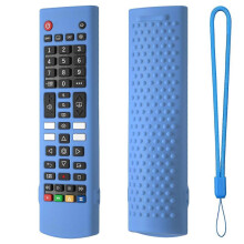 (luminous blue) Silicone Cover for AKB76040302 TV Remote, Washable Anti Drop Protection Sleeve Easy Maintenance Water Washable rde
