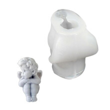 (little angel 2) Winged Baby Figurine Silicone Candle Molds for Epoxy Resin Making Candle Soap Home Decoration Epoxy Resin Molds