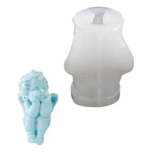 (little angel 1) Winged Baby Figurine Silicone Candle Molds for Epoxy Resin Making Candle Soap Home Decoration Epoxy Resin Molds