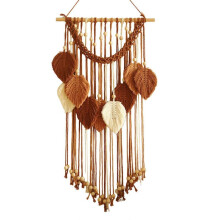 (Type A) Leaf Macrames Wall Hangings Tapestrys Handwovens Bohemian Cotton Rope Tapestrys for Bedroom Livingrooms Dormitory Decors