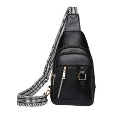 (Black) Small Chest Bag Slings Backpack PU Leather Crossbody Bag Casual Slings Bag Shoulder Backpack Travel Daypacks for Unisex Green