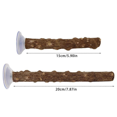 (15CM) 3pack Parrots Wall Bath Standing Rack Suction Cup Station Poles Interaction Toy for Interactively Playing 2