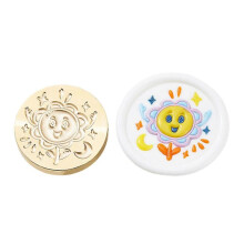 (S) Yoga Series Sealing Wax Stamp for Christmas Envelopes Wedding Invitation Decorations Brass Head Flowers Wax Seal Stamp