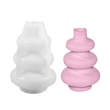 (L) Silicone Concrete Mold Storage Box Mould Round Shape Resin Clay Molds Flower Vase Moulds for Making Vase Flowerpot S