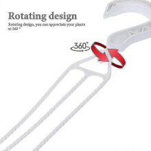 FFY 5PCS Plastic Hanging Chains for Planters, 360Rotatable Hanging Basket Hooks Planter Holder Flower Plant Pot (White) 25-26s