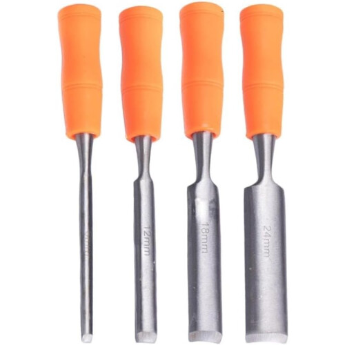 High Strength Woodworking Chisel Kit, 24mm, Ergonomic Handle, Durable, For Long-Term Use 2