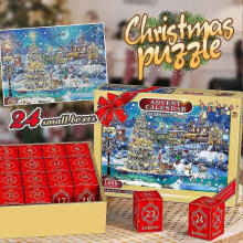 Christmas Advent 24 Days Countdown Calendar 2023 1008Pcs Jigsaw Puzzles Gift 25-26s