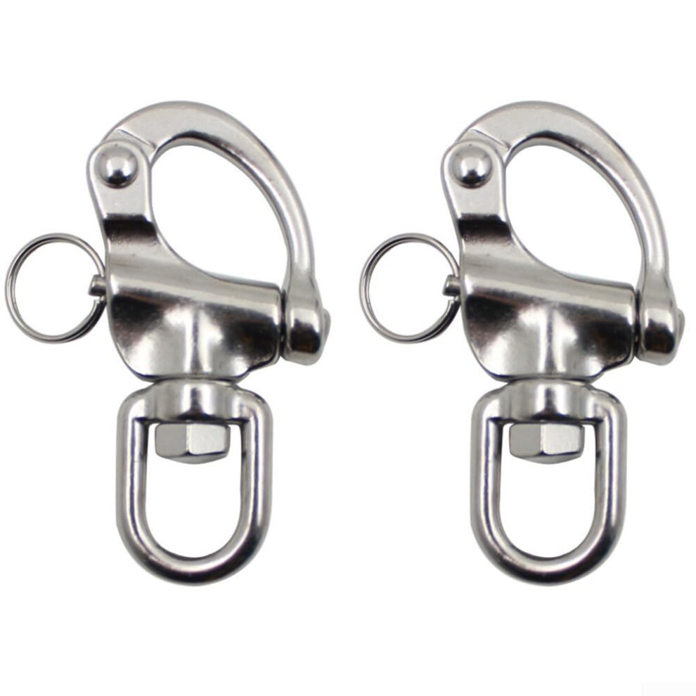316 Stainless Steel Quick Release Shackles 2-Pack Set For Marine Environments Saltwater Compatible 9393856334056