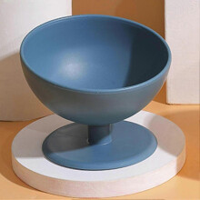 Blue Tilted Pet Bowl for Dogs and Cats - Large Capacity 25-26s