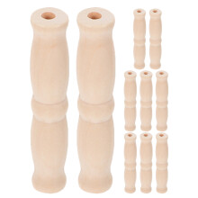 50Pcs Light Yellow Wooden Bucket Handle Grip for Heavy Duty Carrying