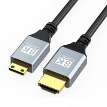 (straight head, 2m) Advanced 8K@60Hz Mini HDMIcompatible to HDMIcompatible Connection Video Cable for Professional Photography and Video Recording