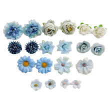(Blue system) Wedding Decorative Flower Artificial Flower Arrangement for Wedding Reception Wedding Ceremony Engagement Decors Yellow system