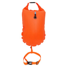 Swimming Pull Buoy Orange - Waterproof, Non-Slip, Adjustable Strap, For Sea, Snorkeling, Beach, Lake, Diving