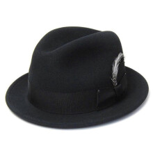 (Black) Adult Trilby Hat Comfortable French Style Ribbon Hat Band Hat Adult Festival Party Festival Formal Gathering Fedoras Hat Y