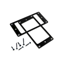 (Black) Set of 2 Metal Electric Guitar Pickup Frames Flat Humbucker Rings Mounts for Electric Guitars Humbuckers and Pickup Use Silver
