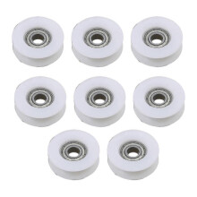 8pcs U Type Sealed Rail Ball Bearing White Bearing Wheel 6x27x9 Mm-- 25-26s