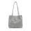 (Silver) Elegant Shoulder Bag Aesthetic Butterfly Pattern Versatile Solid Color PU Leather Underarm Bag Large Capacity Handbag  White 1