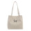 (White) Elegant Shoulder Bag Aesthetic Butterfly Pattern Versatile Solid Color PU Leather Underarm Bag Large Capacity Handbag  White 1