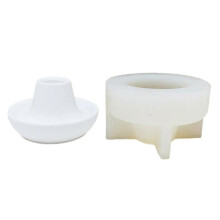 (semicircle arc 4) Round Tealight Holder Molds Tealight Base Molds for Crafting Candle Holder Tealight Holder Gypsum Decorations