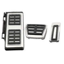(3 pcs) Car Pedals For Skoda Fabia Mk4 2022 Stainless Steel Gas Brake Restfoot Non-slip No Drilling Pedal Automotive Parts At Mt 25-26s