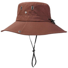 (Coffee color) Fisherman Hat Bucket Hat Waterproof Wide Brimmed Sun Hat Sunshade Summer Hat for Boy Girls Unisex Male Women Pink
