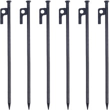 Piquets de tente en acier de Type lourd, 6 piĂšces, pour-30cm