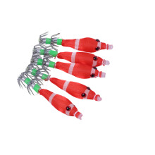 5.8 cm 3.1g lueur calmar gabarits crevettes leurres appâts-rouge