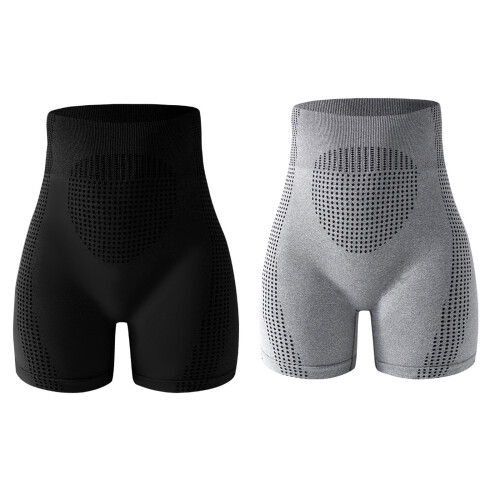 Dames hardloopshorts, sneldrogend, hoge taille,-Grijs 1XL 2