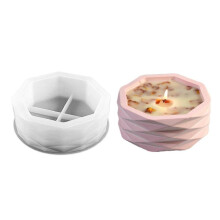 (rhombus section) Convenient Silicone Molds Crafting Molds Candle Cup Molds Resin Molds Storage Box Mold Silicone Texture for Crafting