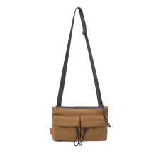 (Khaki) Trendy Korean Style Nylon Crossbody Bag For Women Large Capacity Shoulder Bags Sling Purse with Adjustable Strap Yellow