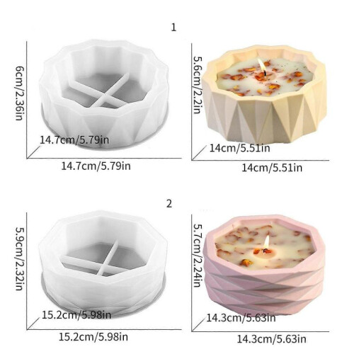 (triangular section) Convenient Silicone Molds Crafting Molds Candle Cup Molds Resin Molds Storage Box Mold Silicone Texture for Crafting 2