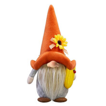 (Womens model) Thanksgiving Dwarf Figures Decors Delicate Fall Decoration Thanksgiving Gnome Doll Figures Office Harvest Decorations