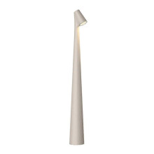 (White) Elegant Slim Conical Stem Table Lamp Portable & Dimmable Led Sculpting Light Dec 25-26s