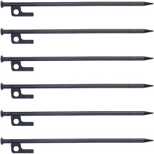 6pcs Steel Ground Pegs Outdoor Sand Tent Anchors Heavy-30 cm