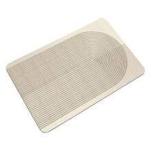 (500MMx800MM, arched stripes) Quick Dry Bath Mat Arch Striped Batheroom Floormat, Antislip Safety Shower Rug for Kids, Elderly, Pregnant Women