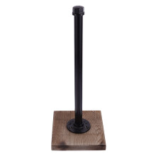 1Stk Moderner Napkin Dispenser Aus Holz Und Schwarzem