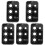 5Pcs Tempered Glass Camera Lens Protector Black Sparkly Camera Cover 4