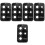 5Pcs Tempered Glass Camera Lens Protector Black Sparkly Camera Cover 6