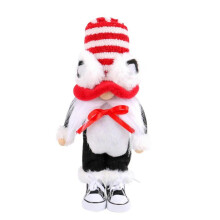 (striped hat) Beautiful Cat Ear Hat Figure Decorations Cat Ear Hat Display Figure Soft Faceless Doll for Birthday Holiday Gift