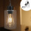 Classic Glass Pendant Light Iron Hanging Light for Dining Room 4