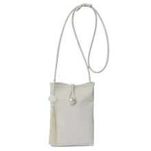 (White) Chinese Style Pearls Phone Purse for Women Elegant PU Leather Crossbody Bag Small Shoulder Purses Phoens Pouches White