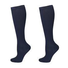 Chaussettes athlétiques compressées unisexes-Bleu marine S/M
