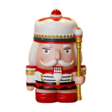 (1) Christmas Nutcrackers Resins Figure with Coin Storage Feature for Festives Decoration