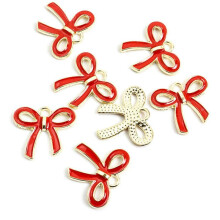 (White K5 J) 100Pcs Butterfly Knot Hairpiece Accessories Bowknot Pendant for Bracelet Necklace Clothing Embellishment for Daily Use