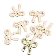 (Gold 4G) 100Pcs Butterfly Knot Hairpiece Accessories Bowknot Pendant for Bracelet Necklace Clothing Embellishment for Daily Use