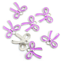 (White K3 F) 100Pcs Butterfly Knot Hairpiece Accessories Bowknot Pendant for Bracelet Necklace Clothing Embellishment for Daily Use
