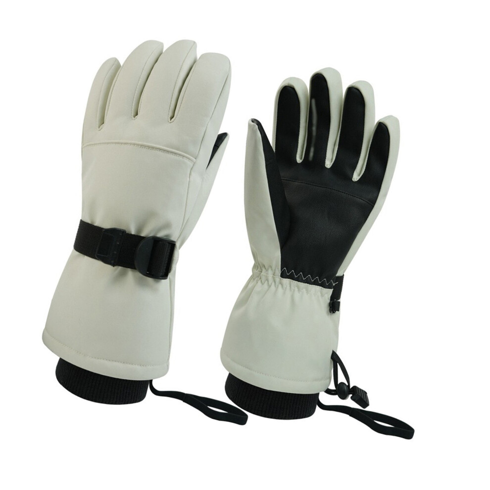 1Pair Thermals Cycling Gloves Cold Weather Cycling-M White 7751000301088