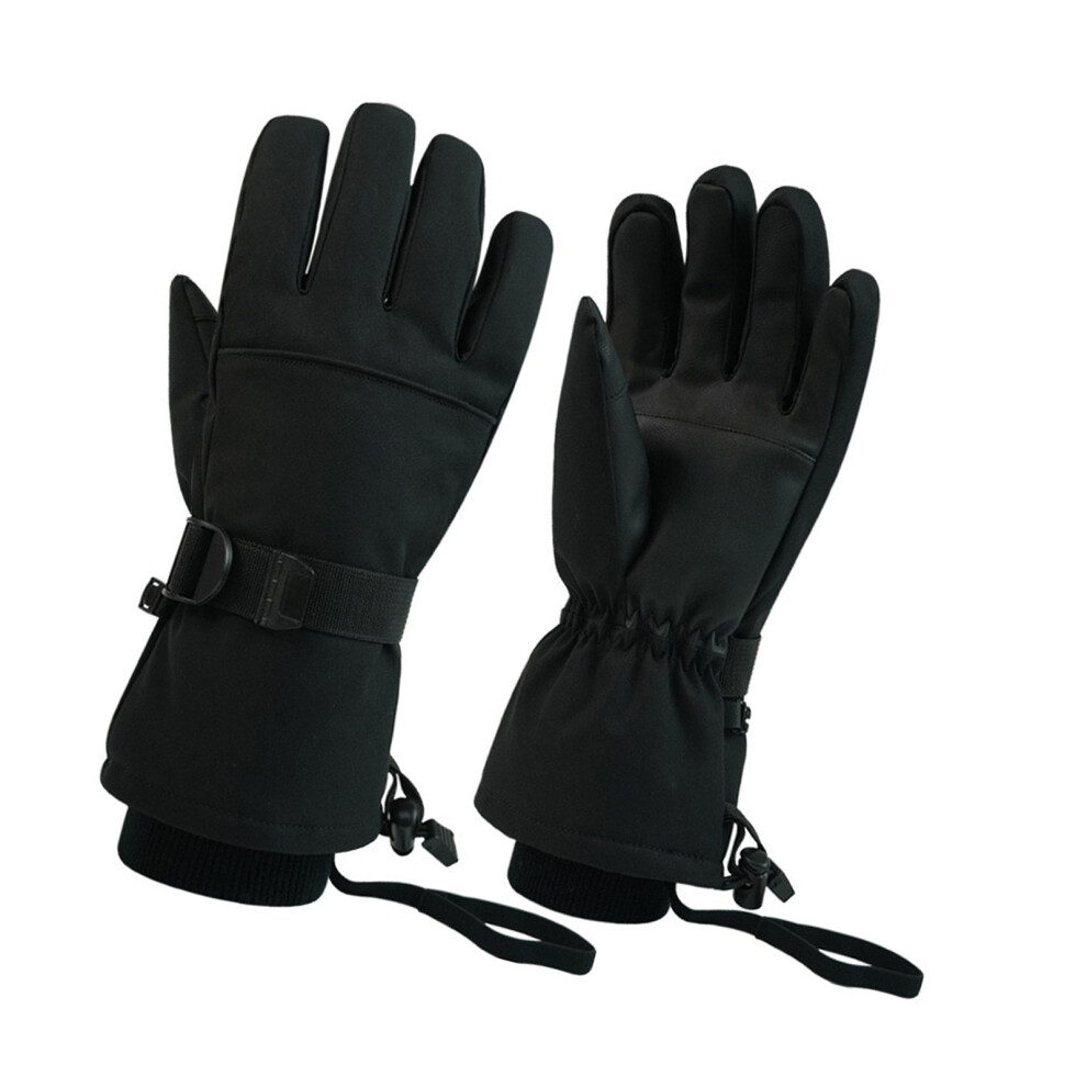 2Pcs Winter Skiing Warm Gloves Touchscreens-Xl Black 7751000301101